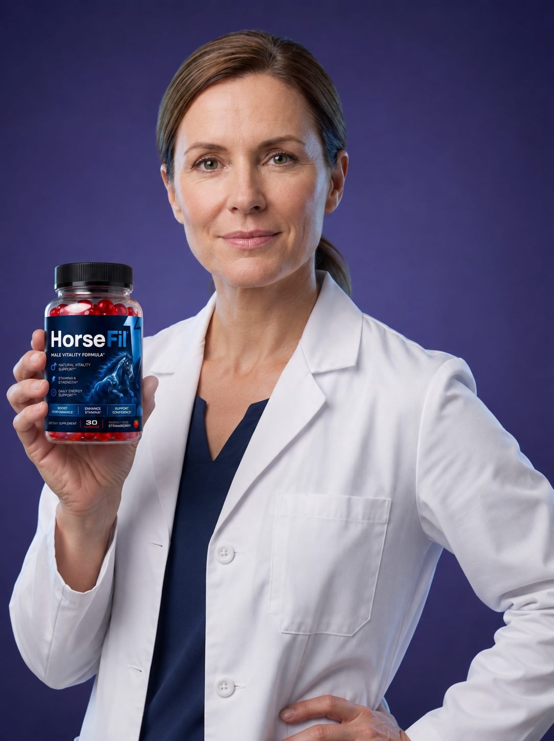 HorseFil bottle displayed alongside its dietary supplement label