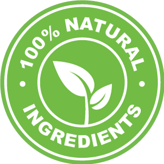 100% natural ingredients badge